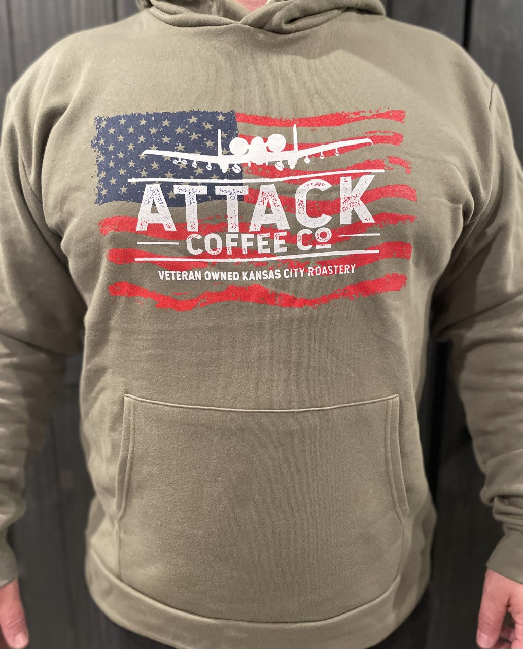 Attack Coffee Patriotic Hoodie Attack Coffee Company