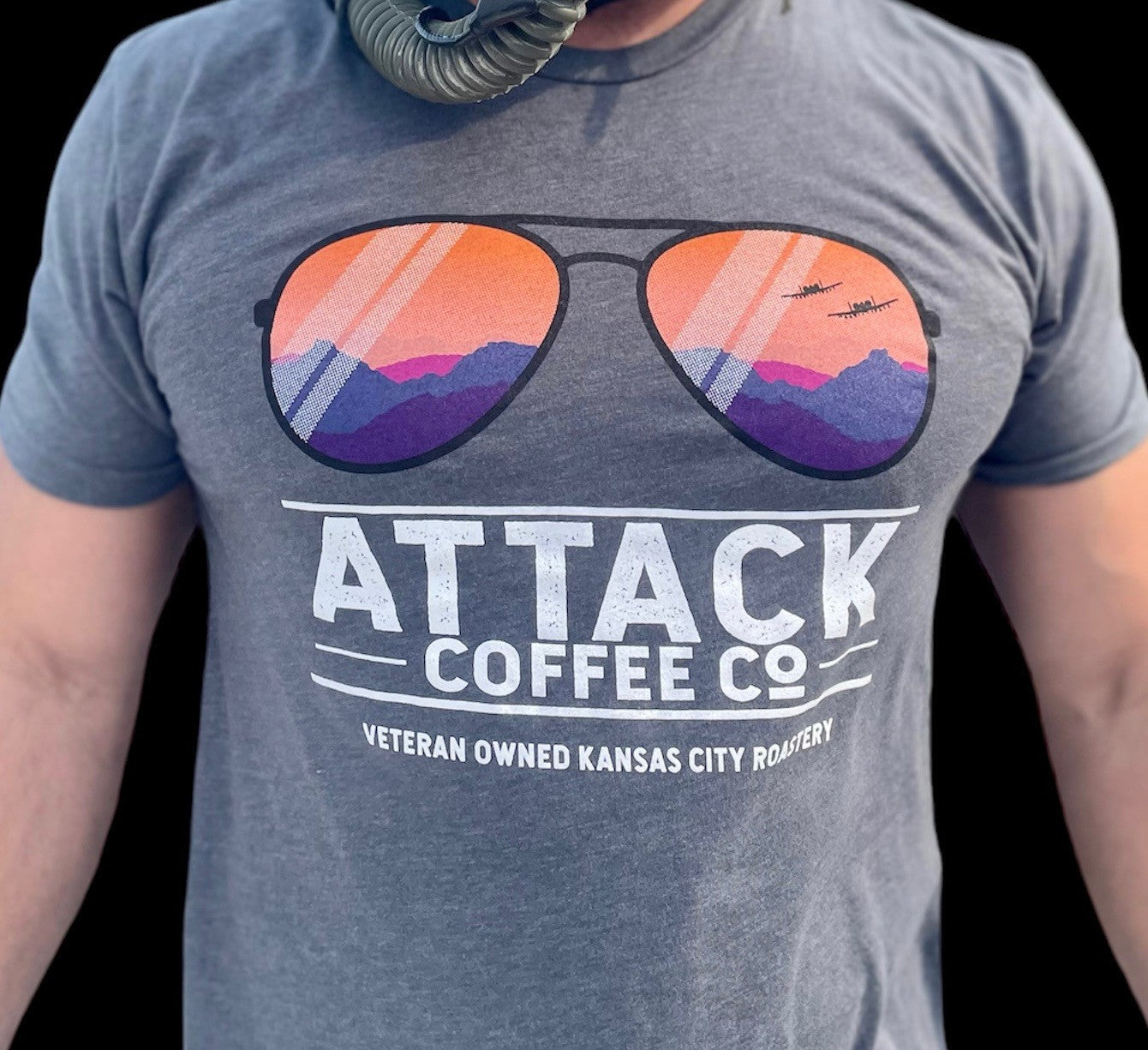 Attack Coffee Aviator T-shirt